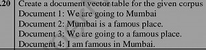 \begin{tabular} { l | l } 20 & Create a document vector table ... | Filo