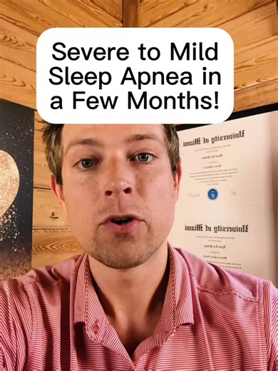 From severe sleep apnea to near-mild in months — without surgery. (Tap @apneareset to get your clear, personalized path to better sleep) Her AHI dropped from 50 to 10. That’s an 80% reduction. She wasn’t overweight. She didn’t “fit the stereotype.” But her breathing pattern was chaotic and unstable. Step one: slow the breathing rate. Fewer breaths. More efficient oxygen exchange. Step two: stabilize the inhale. Gentle, nasal, controlled airflow reduces airway collapse. Step three: stay consisten