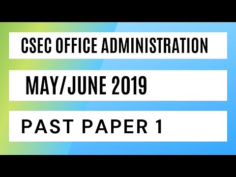 CSEC Office Administration May/June 2019 Past Paper1/Multiple Choice