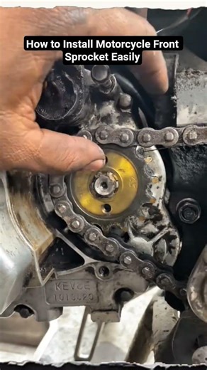 How to Install Motorcycle Front Sprocket Easily #shorts #mechanic #tips