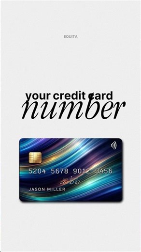 your card id isn’t random. #financetips