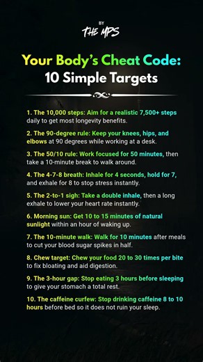 Your Body’s Cheat Code 10 Simple Targets #lifehacks