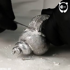 23K views · 107 reactions | Learn How To Cast Inside Of a Shell With Aluminum By Anthillart.com (youtube.com/user/anthillart/) Anthillart.com | Crafty School | Facebook
