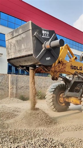 Amazing Loader Mixer Bucket Installation |Mixing Plant +Transport Vehicle in One! #earthopstv #viral