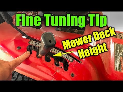 Adjust Mower Deck Height Fine Tuning