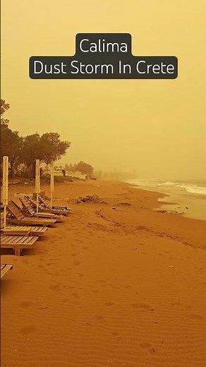 Calima - Sand Fog In Crete 😲