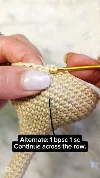 Back Post Single Crochet (BPSC) Tutorial