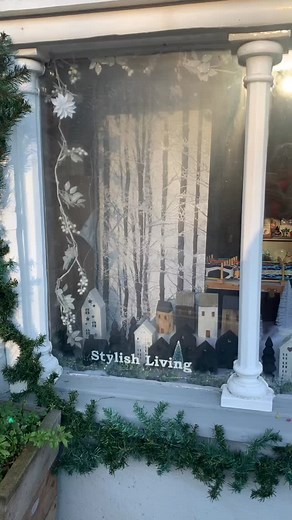 The Dunster Christmas Window is finally finished and I’m very happy with it, featuring a magical Christmas village scene.. I’ve always loved a model village. Don’t forget to pay us a visit on Church Street .. you will find us just off the High Street next to The Old Nunnery … # dunster #christmaswindow #dunsterinfo | Humming Bird