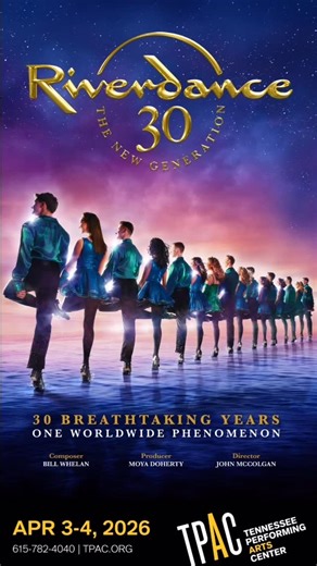 Tennessee Performing Arts Center on Instagram: "The magic returns! ✨ Riverdance is back at TPAC for its 30th Anniversary Tour, celebrating three decades of rhythm, passion, and unforgettable performance. This reimagined production features brand-new choreography and “The New Generation” of extraordinary dancers all bringing fresh energy to the iconic show that became a global phenomenon. Don’t miss your chance to experience the celebration live in Nashville, April 3–4! Get your tickets now at th