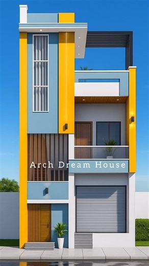 Beautiful Modern Elevation for 20ft House | G 1 Design with Shop on Ground Floor | arch dream house