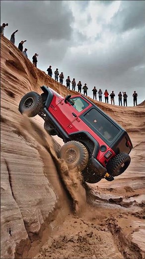 This Jeep Almost Didn't Make It Up The Muddy Cliff #offroad #climbing #fail