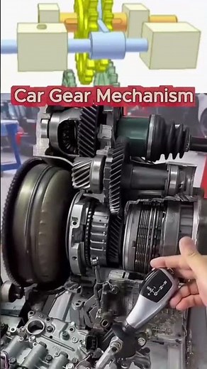 How a Car Gear Mechanism Works (Inside a Gearbox) 😱🤔 #shorts
