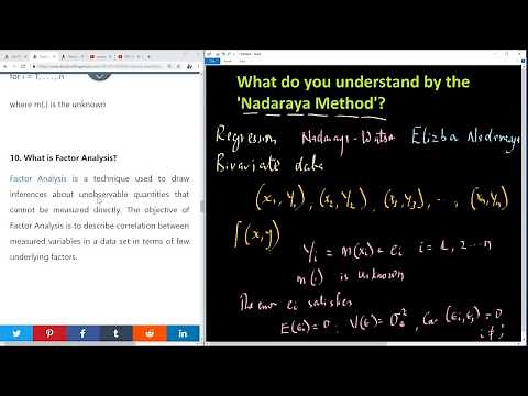 Question 9 - What is the Nadaraya Watson Method in Data Science | Regression