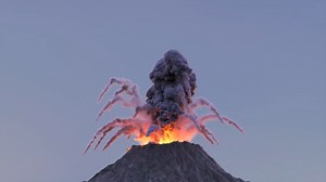Volcanic Eruption in Houdini