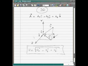 Vectors in 3 dimensions, cosine angles