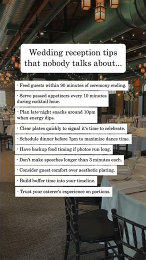 Wedding reception tips nobody talks about 💛