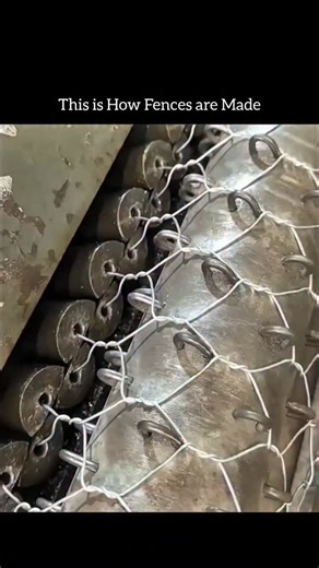 Insidee Out on Instagram: "Chain link fences are made using steel wire and automated machines. The process starts with steel wire drawn from large coils. The wire passes through straightening rollers to remove bends. Machines then bend the wire into a repeating zigzag pattern. Each zigzag hooks into the next wire, forming the diamond shaped mesh you see. The wires twist together automatically, locking the structure without welding. Once the mesh reaches the required length, it gets cut and rolle
