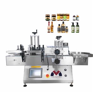 [Hot Item] Lom Round Bottle Metal Can Barrel Bottle Labler Detergent Labeling Machine Double Sided Label Head Labeling Lebeling Machine with Date Printer