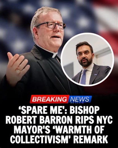 Kish18 on Instagram: "During his inaugural address, Zohran Mamdani declared, "We will replace the frigidity of rugged individualism with the warmth of collectivism." Prominent Catholic leader Bishop Robert Barron didn't hold back after NYC’s new socialist mayor, Zohran Mamdani, used his inauguration to promote the "warmth of collectivism." Barron fired back, warning that "collectivism" has a dark history that shouldn't be celebrated. #zohranmamdani #viralreels #explore #donald #explorepage"