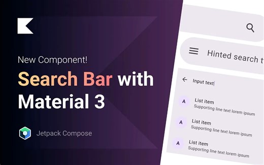 Material 3 搜索栏 | Jetpack Compose