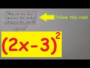 How to Square an Algebraic Expression