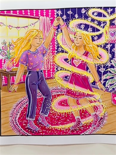 Collaboration with Studio brielle 😍 This page comes out of her beautiful digital Valentine's bundle 😍🩷✨ My daughter choose the mini version that you can make into a card🥰 . Loved colouring this page as I recreated my daughter and me dancing as we always do 😁👯‍♀️ . I also used my colouring planner to create my page with ease 🥰🥰 . markers: @Ohuhuart & @Languo Stationery . #colortok #colouring #colouringpage #lushlife #coloringplanner