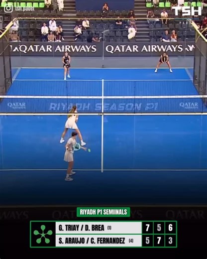 TSH Padel on Instagram: "BLOCKBUSTER ALERT! Gemma Triay & Delfi Brea fight through Sofia Araujo & Claudia Fernandez in 3 sets to reach the Final! Can they win it all tomorrow?🔥🤔 — Follow us for everything happening in the padel world! 🎾🎾 — #Padel #PadelAddict #PadelMania #Triay #Brea"