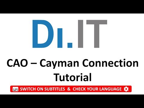 DiIT CAO Cayman Connection Tutorial