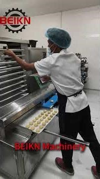 Philippine customer uses the BEIKN encrusting and forming machine to make filled sweet mochi bread