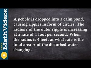 How to solve a changing area of circle with related rates