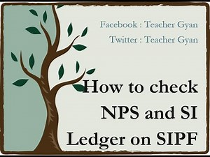 How to check NPS and SI ledger on SIPF portal