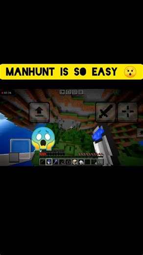 Easy Minecraft: Manhunt 🙂|😘 #minecraft #shorts