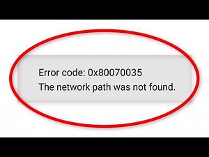 How To Fix The Network Path Was Not Found || Error Code 0x80070035 || Windows 10/8/7