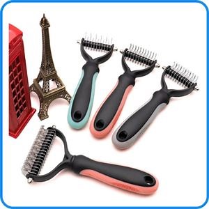 [Hot Item] Double-Sided Knotted Pet Dog Cat Dog Grooming Comb Stainless Steel Dematting Comb