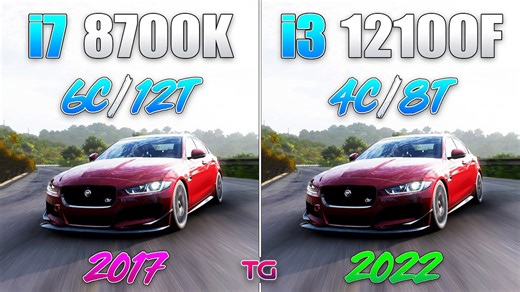i3 12100F vs i7 8700K - 5 years difference