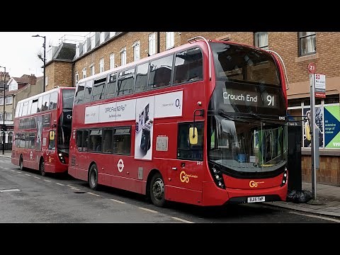 London Bus Route 91 - Trafalgar Square to Crouch End - Subtitles