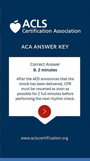 ACLS Practice Test Question 17 Answer Key #acls #practicetest #usashorts