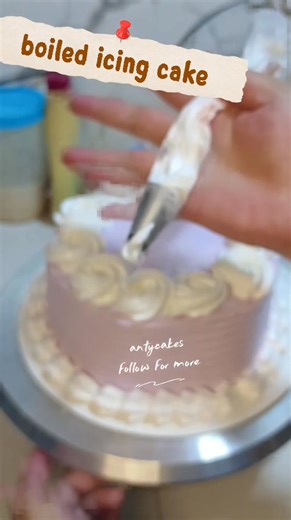 1M tip using boiled icing epic #kaliboscakecorner #boiledicingcake | Kalibo's cake corner