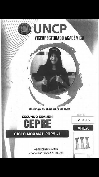 Segundo Examen CEPRE 2025-I en la UNCP