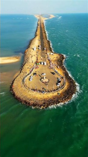 The Last Land of India Dhanushkodi Drone View | dhanushkodi Rameswaram video #india #travel #shorts