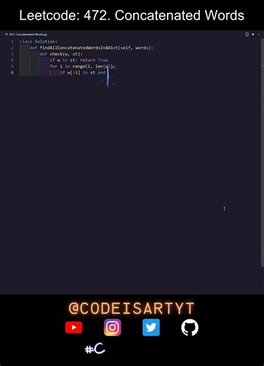 Concatenated Words - LeetCode 472 | Python Solution Explained (Hard)