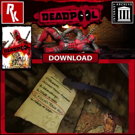 Reminder: Dead Pool, Marvel Ultimate Alliance 1 + 2 and all the other delisted Marvel titles are dowloadable, with updates that remaster and revitalize them to be played on modern PC's by the community actively working to preserve them!Heres a sample: Deadpool (2013)Courtesy of RohanKar! Download it below!