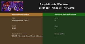 Stranger Things 3: The Game Requisitos mínimos y recomendados 2025 - Prueba tu PC 🎮