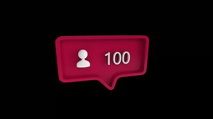 Follow icon with increasing numbers on social media | Premium Stock Video Footage