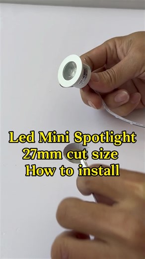Led Mini Spotlight 27mm cut size,how to install #spotlight #ledlight #minilights #installation #led