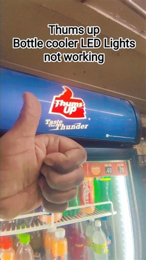 thums up bottle cooler refrigerator led light not working #shorts