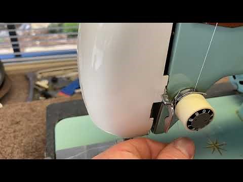 Threading a Morse Dressmaker sewing machine