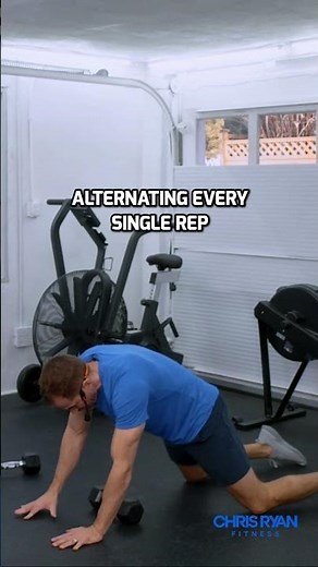 Strengthen Your Shoulders and Core: Beginner Knee Plank DB Pull-Throughs! 🚀Chris Ryan Fitness