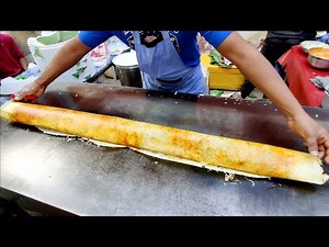 Biggest Crispy Cheese Dosa | 4 Feet Long Dosa | Indian Street Food