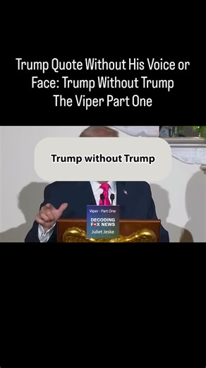 Decoding Fox News on Instagram: "Trump without Trump - You won’t have to listen to his voice or see his face. This quote is unedited and 100% accurate. On December 14, 2025 Trump told a long rambling story about a book, a doctor and a snake. This is part one of a three part series. #decodingfoxnews #trump #trumpwithouttrump #theviper #book"